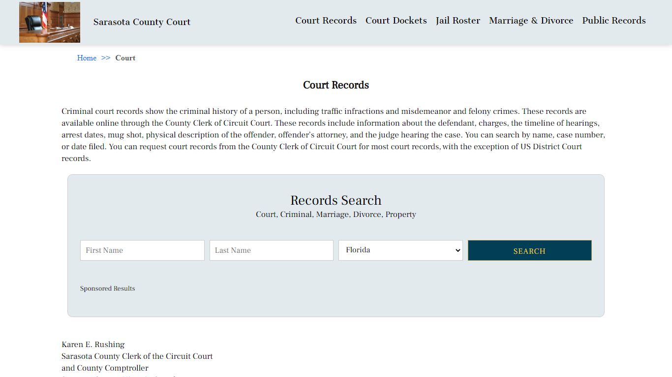 Court Records | Sarasota County Court