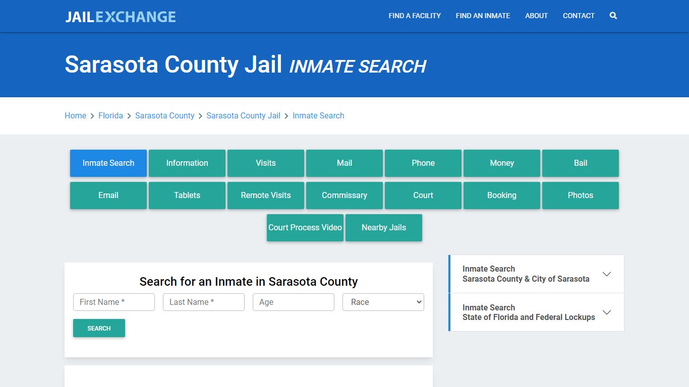 Sarasota County Jail, FL Inmate Search: Roster & Mugshots